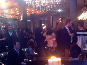 Restoration Hardware was packed wall to wall with partygoers