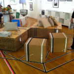 Industrial cardboard makes for sturdy seating and side tables. Simply strap the cardboard together like Reddymade Design did.
