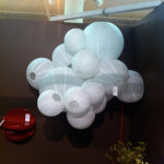 Nathan Thomas Studio constructed a large cluster of paper lanterns which looks like a cloud.