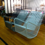 Wire rocking chairs looks like could work outdoors and lend some of that seaside feel indoors.