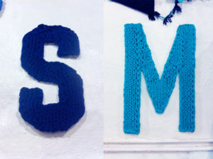 knit letters