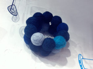 yarn ball wreath